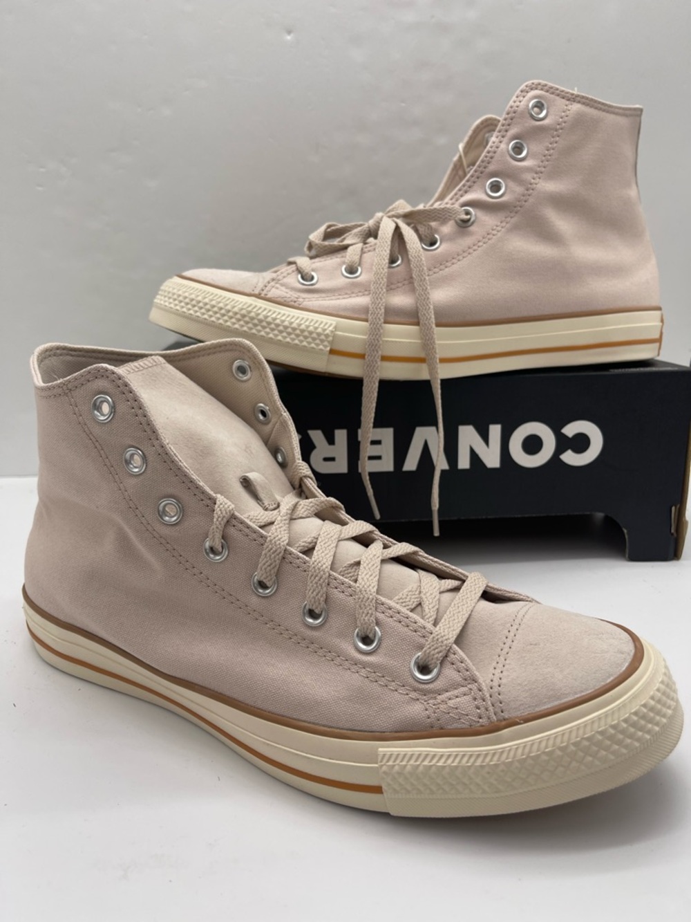 Converse Mens CTAS Hi Warm Clay Nachetta Beige A11454C High Top Sneakers Classic - Picture 10 of 16